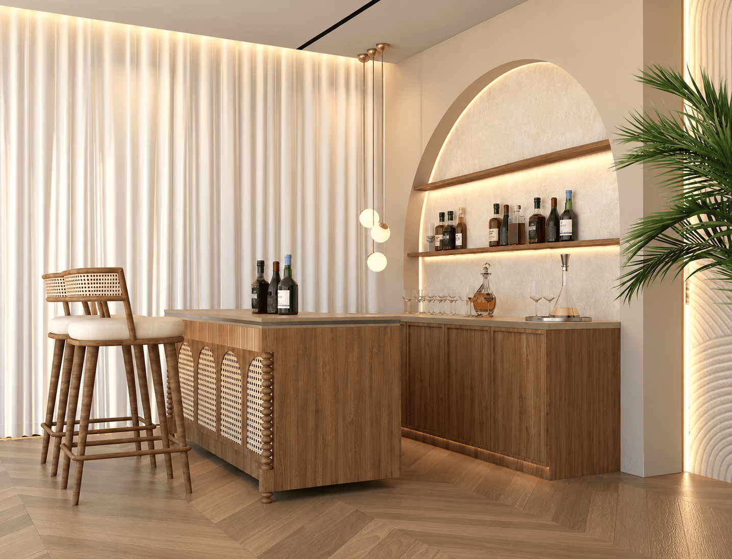 Gulmohar Enclave — Interior detail